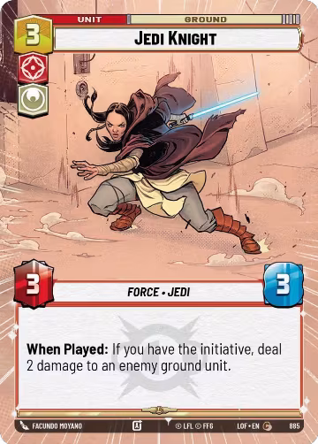 Jedi Knight (Hyperspace Foil) (885), Legends of the Force — Star Wars card price