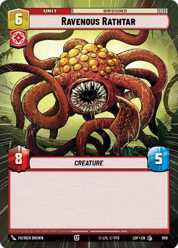 Ravenous Rathtar (Hyperspace Foil) (908), Legends of the Force — Star Wars card price