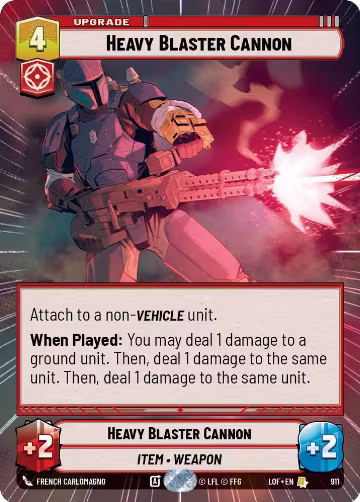 Heavy Blaster Cannon (Hyperspace Foil) (911), Legends of the Force — Star Wars card price