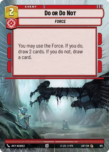 Do or Do Not (Hyperspace Foil) (915), Legends of the Force — Star Wars card price