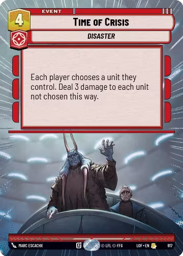 Time of Crisis (Hyperspace Foil) (917), Legends of the Force — Star Wars card price