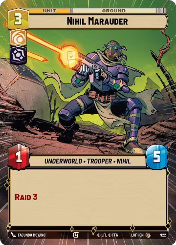 Nihil Marauder (Hyperspace Foil) (922), Legends of the Force — Star Wars card price