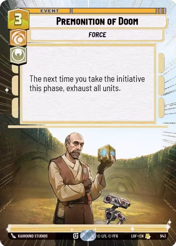 Premonition of Doom (Hyperspace Foil) (943), Legends of the Force — Star Wars card price