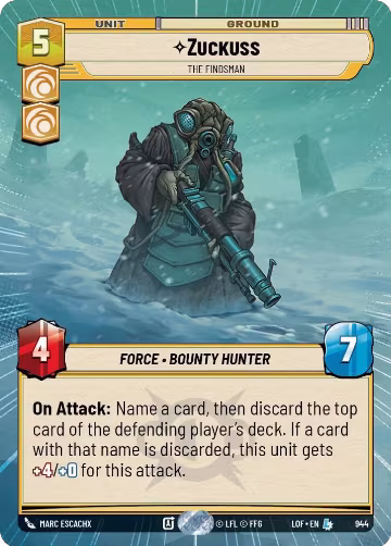 Zuckuss - The Findsman (Hyperspace Foil) (944), Legends of the Force — Star Wars card price