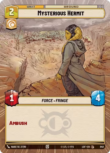 Mysterious Hermit (Hyperspace Foil) (948), Legends of the Force — Star Wars card price