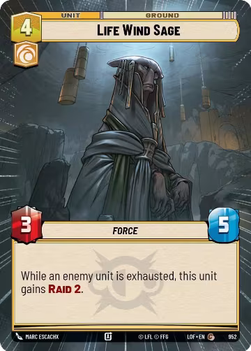Life Wind Sage (Hyperspace Foil) (952), Legends of the Force — Star Wars card price