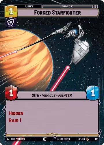 Forged Starfighter (Hyperspace Foil) (968), Legends of the Force — Star Wars card price