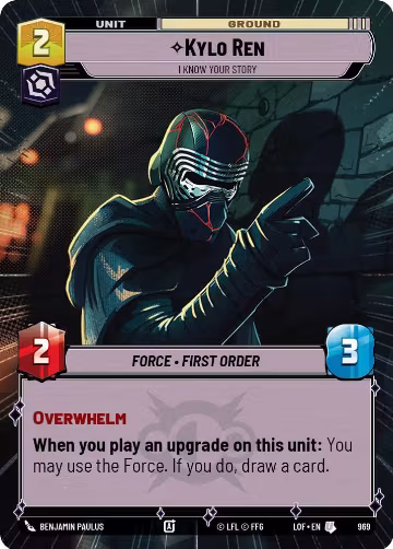 Kylo Ren - I Know Your Story (Hyperspace Foil) (969), Legends of the Force — Star Wars card price
