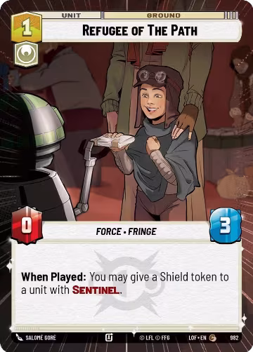 Refugee of The Path (Hyperspace Foil) (982), Legends of the Force — Star Wars card price