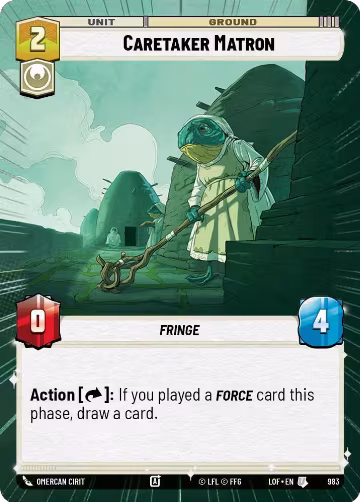 Caretaker Matron (Hyperspace Foil) (983), Legends of the Force — Star Wars card price