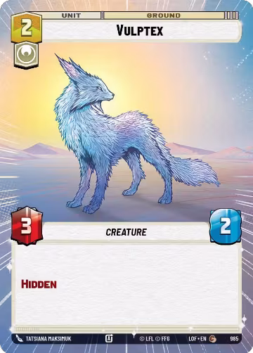 Vulptex (Hyperspace Foil) (985), Legends of the Force — Star Wars card price