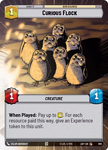 Curious Flock (Hyperspace Foil) (995), Legends of the Force — Star Wars card price