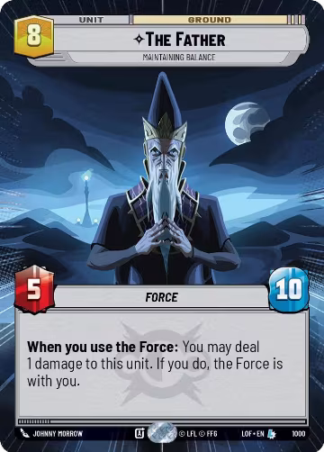 The Father - Maintaining Balance (Hyperspace Foil) (1000), Legends of the Force — Star Wars card price