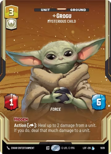 Grogu - Mysterious Child (Prestige) (1039), Legends of the Force — Star Wars card price