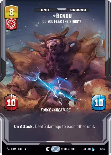 Bendu - Do You Fear the Storm? (Prestige) (1045), Legends of the Force — Star Wars card price
