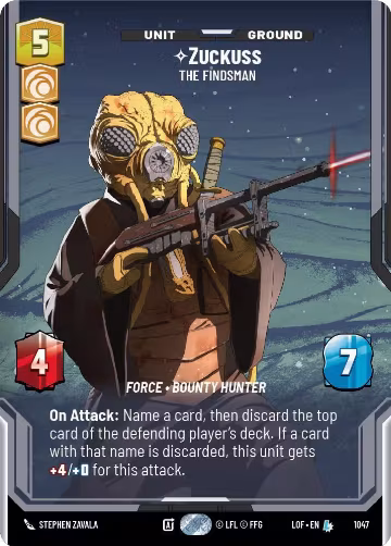 Zuckuss - The Findsman (Prestige) (1047), Legends of the Force — Star Wars card price