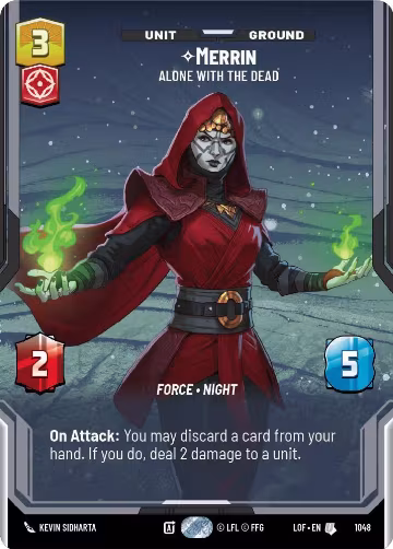 Merrin - Alone with the Dead (Prestige) (1048), Legends of the Force — Star Wars card price
