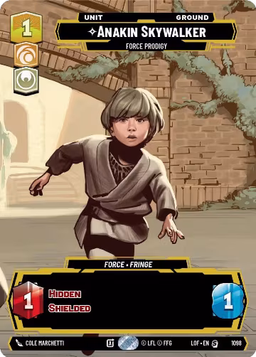 Anakin Skywalker - Force Prodigy (Prestige Foil) (1098), Legends of the Force — Star Wars card price