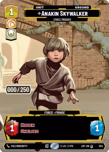 Anakin Skywalker - Force Prodigy (Serialized) (1144), Legends of the Force — Star Wars card price