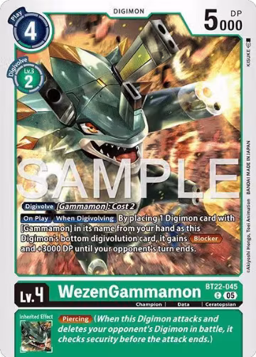 WezenGammamon (BT22-045 C), Cyber Eden — Digimon card price