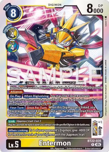 Entermon (BT22-035 R), Cyber Eden — Digimon card price