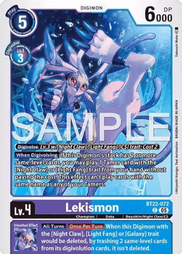 Lekismon (BT22-072 C), Cyber Eden — Digimon card price