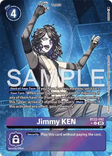 Jimmy KEN (Alternate Art) (BT22-092 U), Cyber Eden — Digimon card price