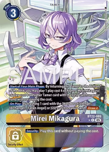 Mirei Mikagura (Alternate Art) (BT22-089 R), Cyber Eden — Digimon card price