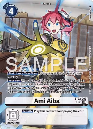 Ami Aiba (Alternate Art) (BT22-093 SR), Cyber Eden — Digimon card price