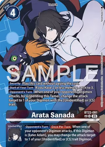 Arata Sanada (SP) (BT22-091 SR) — card price