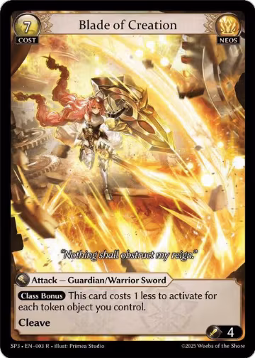 Blade of Creation (003), Supporter Pack 3 — Grand Archive card price