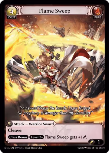 Flame Sweep (007), Supporter Pack 3 — Grand Archive card price