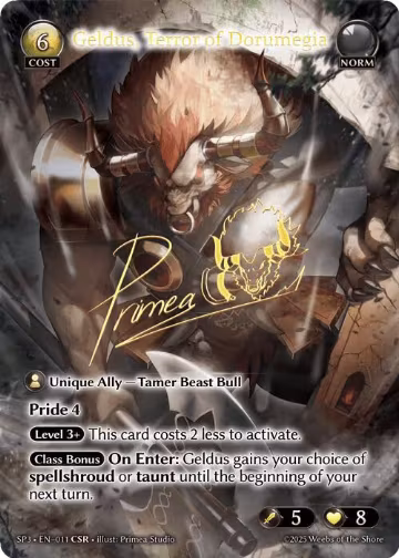 Geldus, Terror of Dorumegia (CSR) (011) — card price