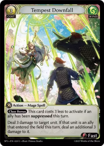 Tempest Downfall (024), Supporter Pack 3 — Grand Archive card price