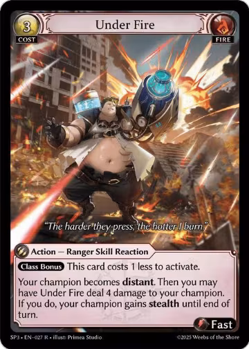 Under Fire (027), Supporter Pack 3 — Grand Archive card price