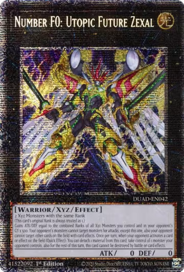 Number F0: Utopic Future Zexal (Starlight Rare) (DUAD-EN042), Duelist's Advance — Yu-Gi-Oh! card price