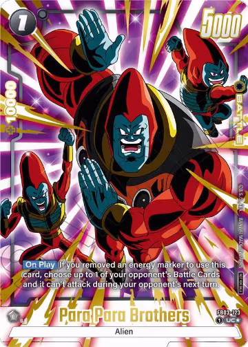 Para Para Brothers (Limited Pack 02) (Alternate Art) (FB03-123), Tournament and Championship Promos — DB Fusion card price