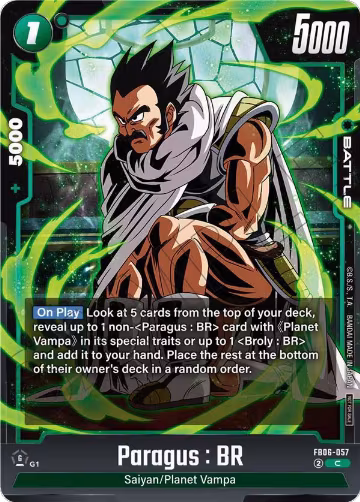 Paragus : BR (Limited Pack 02) (FB06-057), Tournament and Championship Promos — DB Fusion card price