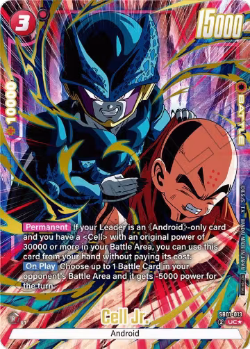 Cell Jr. (Limited Pack 02) (Alternate Art) (SB01-013), Tournament and Championship Promos — DB Fusion card price