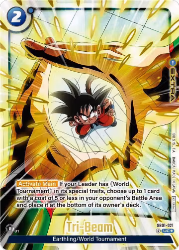 Tri-Beam (Limited Pack 02) (Alternate Art) (SB01-021), Tournament and Championship Promos — DB Fusion card price