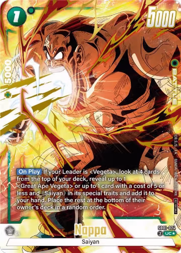 Nappa (Limited Pack 02) (Alternate Art) (SB01-024), Tournament and Championship Promos — DB Fusion card price