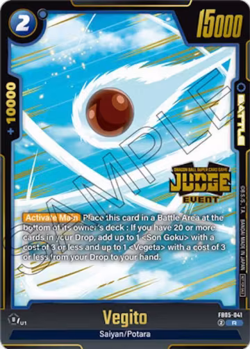 Vegito (Judge Pack (Event Judge) 04) (FB05-041), Tournament and Championship Promos — DB Fusion card price