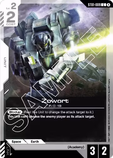 Zowort (ST01-009), Starter Deck 01: Heroic Beginnings — Gundam card price