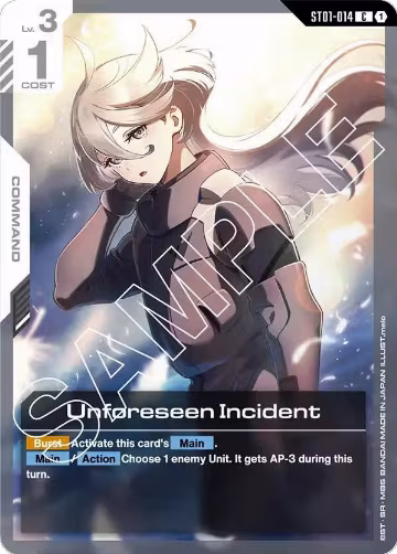 Unforeseen Incident (ST01-014), Starter Deck 01: Heroic Beginnings — Gundam card price