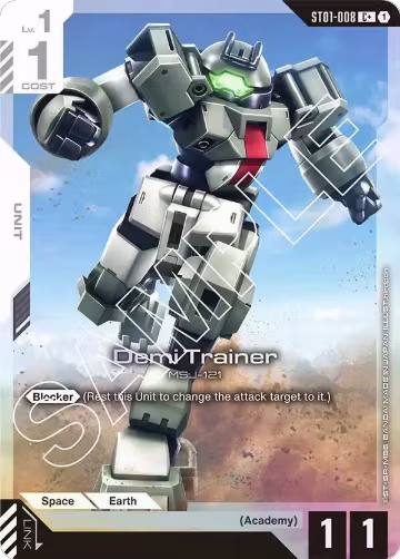 Demi Trainer (C+) (ST01-008), Starter Deck 01: Heroic Beginnings — Gundam card price