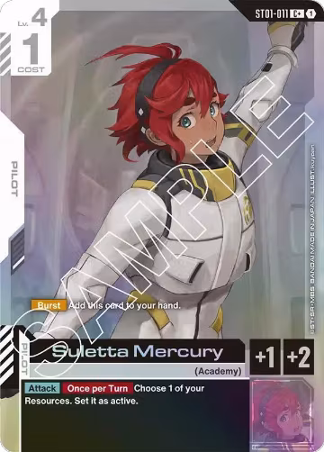 Suletta Mercury (C+) (ST01-011), Starter Deck 01: Heroic Beginnings — Gundam card price
