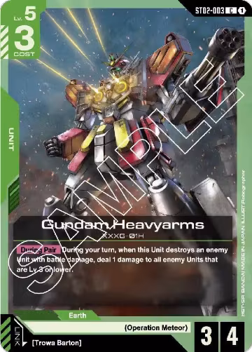 Gundam Heavyarms (ST02-003), Starter Deck 02: Wings of Advance — Gundam card price