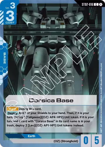 Corsica Base (ST02-016), Starter Deck 02: Wings of Advance — Gundam card price