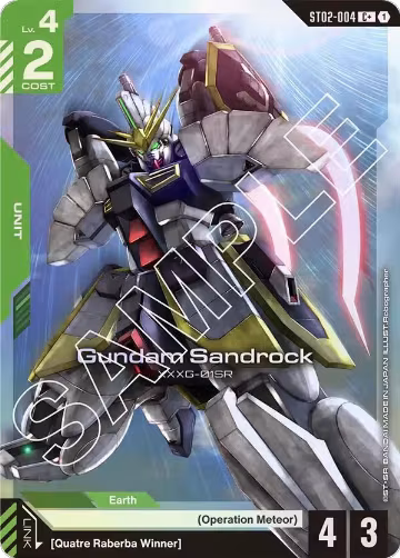 Gundam Sandrock (C+) (ST02-004), Starter Deck 02: Wings of Advance — Gundam card price