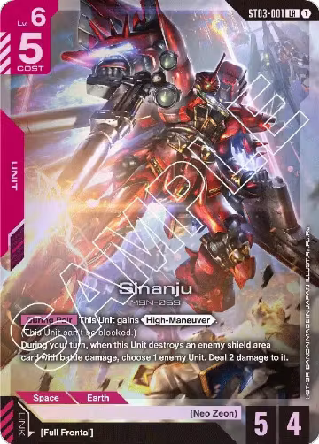 Sinanju (ST03-001), Starter Deck 03: Zeon's Rush — Gundam card price